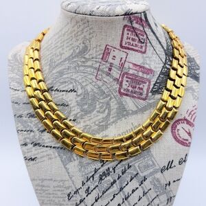 Vintage Chunky Chain Link Collar Necklace